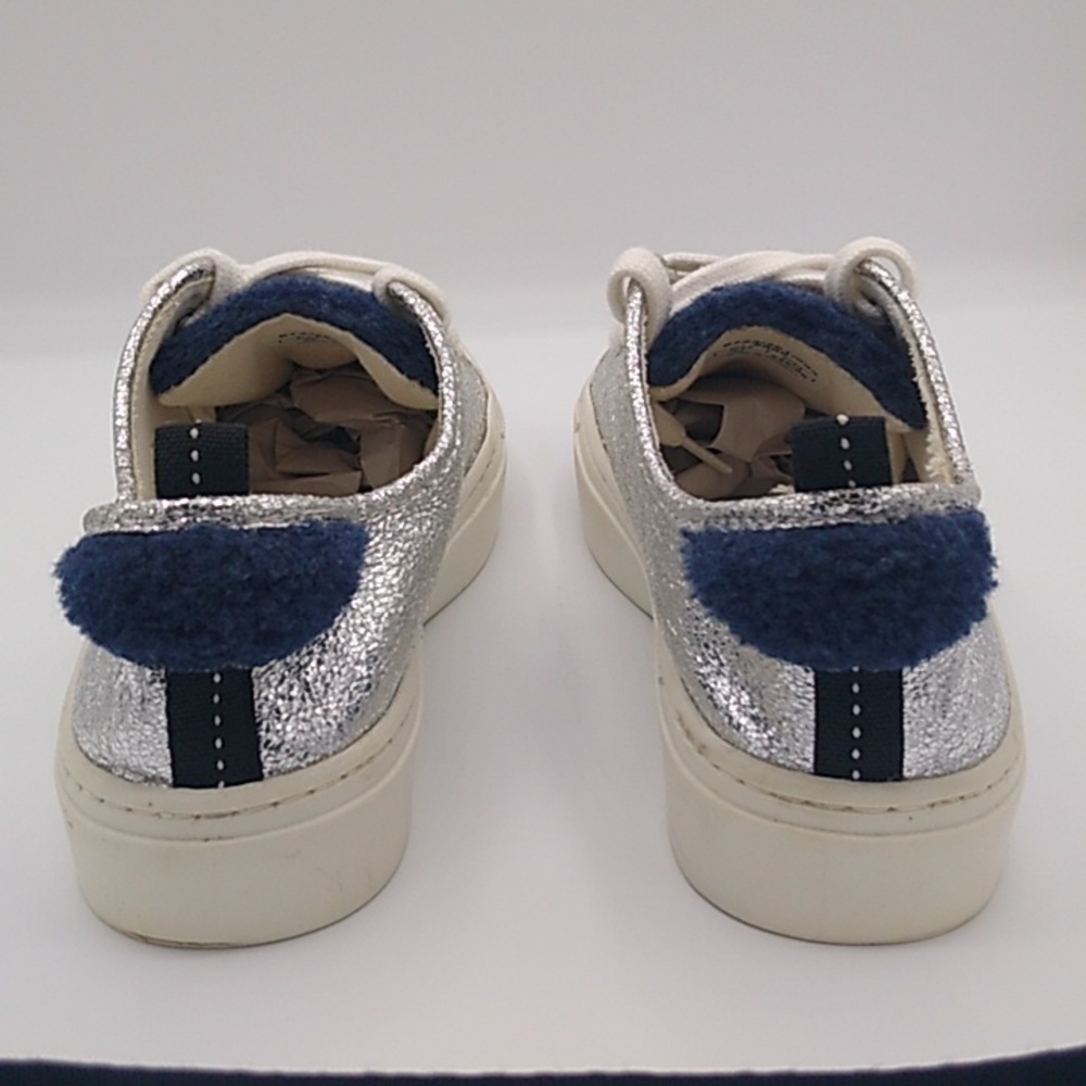 Zara Basic Collection Silver Metallic Sneakers Si… - image 6